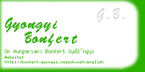 gyongyi bonfert business card